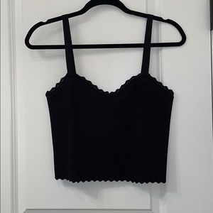 Black Zara crop top